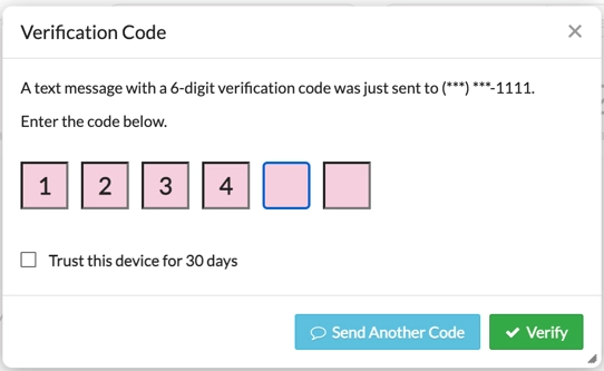 Zoobook SMS-Based MFA
